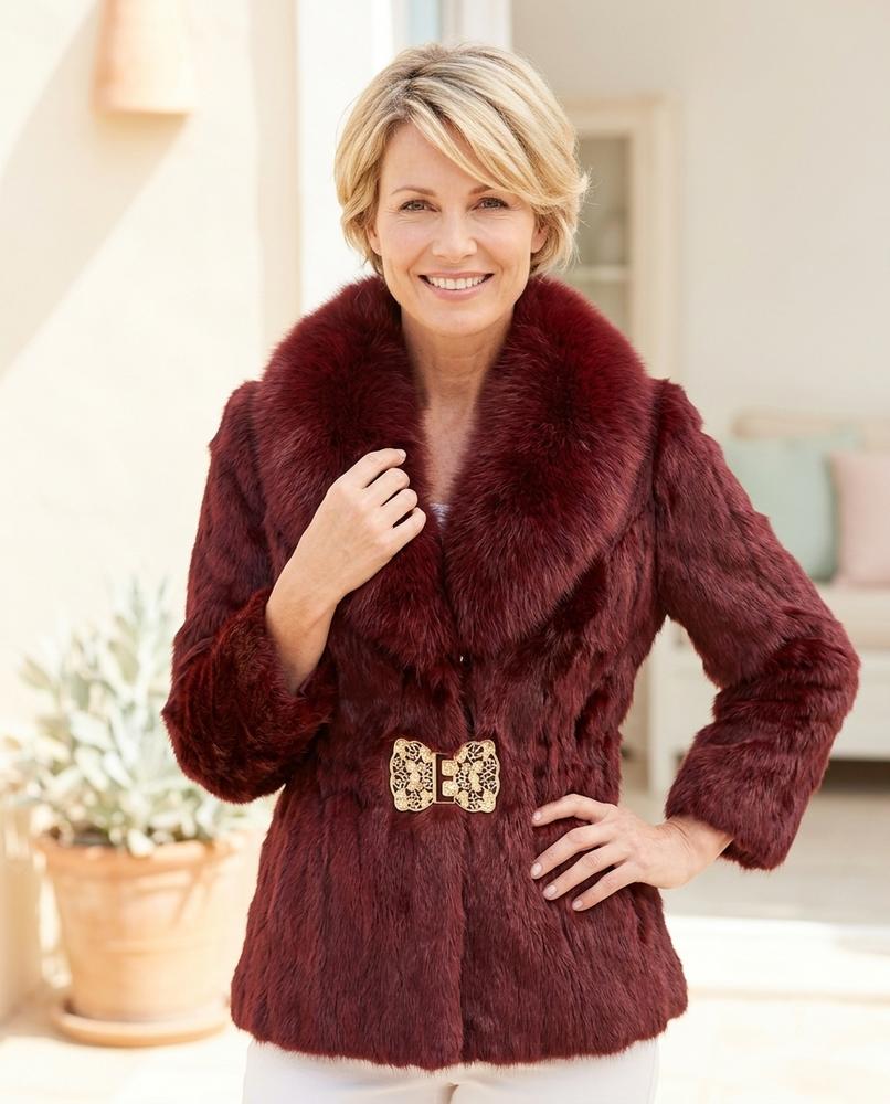 Marvis Mode - Seser | Taillierte Pelzige Jacke Damen