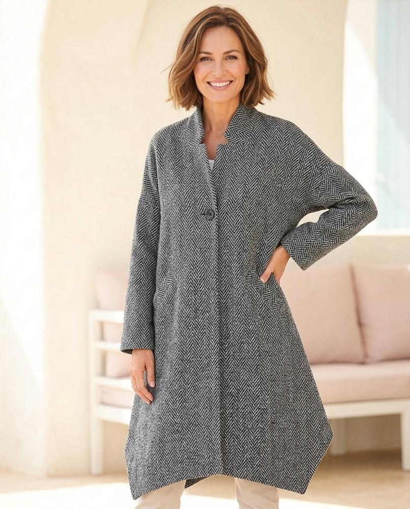 Marvis Mode - Lezer | Asymmetrisch Strukturiert Mantel Damen