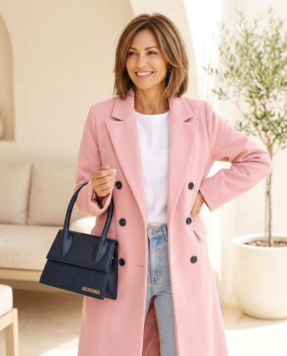 Marvis Mode - Lonor | Zweireihiger Langer Mantel Damen