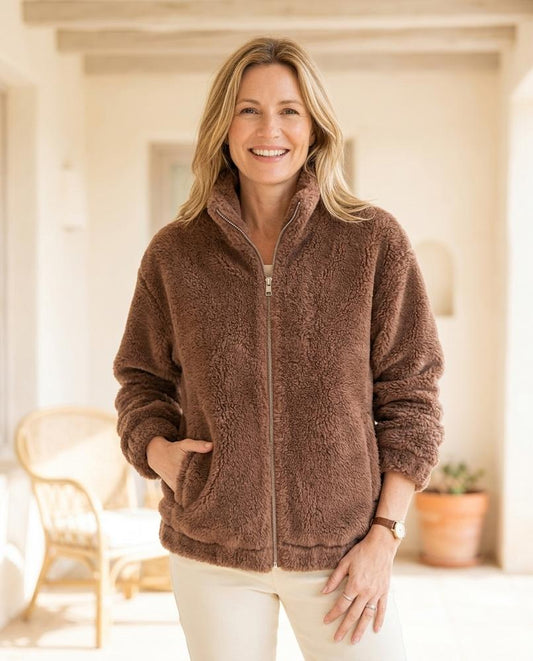Marvis Mode - Salan | Flauschige Fleece Jacke Damen