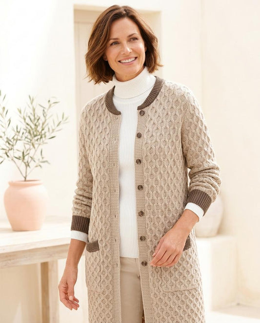 Marvis Mode - Dasan | Strukturiert Lang Cardigan Damen