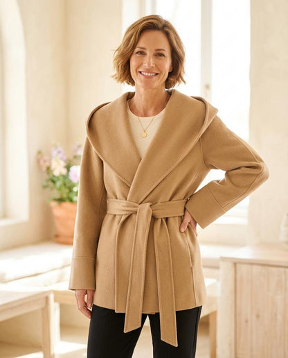 Marvis Mode - Visel | Gebundener Woll Mantel Damen