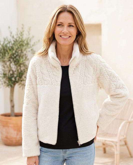 Marvis Mode - Ramir | Strukturiert Plüschig Jacke Damen