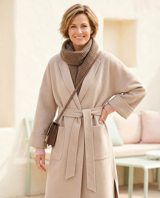 Marvis Mode - Alram | Gebundener Woll Mantel Damen