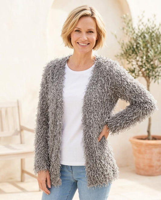 Marvis Mode - Zanal | Strukturiert Verschlusslos Cardigan Damen