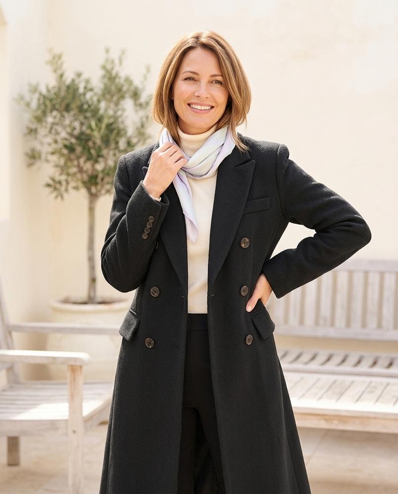 Marvis Mode - Arran | Doppelreihiger Lang Geschnittener Mantel Damen