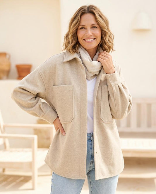 Marvis Mode - Caven | Kastig Wollig Jacke Damen