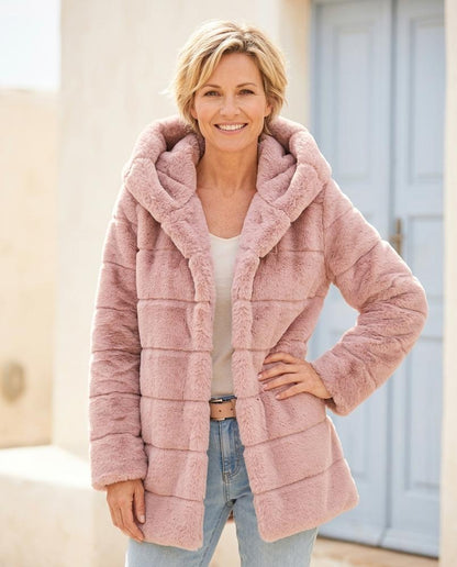 Marvis Mode - Eltal | Lang Strukturierter Mantel Damen