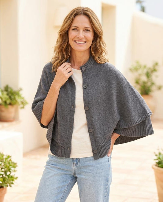 Marvis Mode - Milor | Gestuft Geknöpft Cardigan Damen