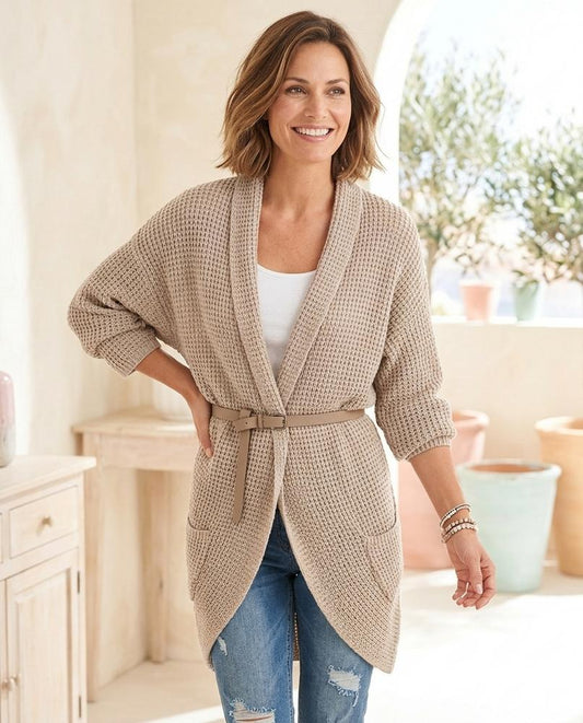 Marvis Mode - Veron | Grobgestrickter Offener Cardigan Damen