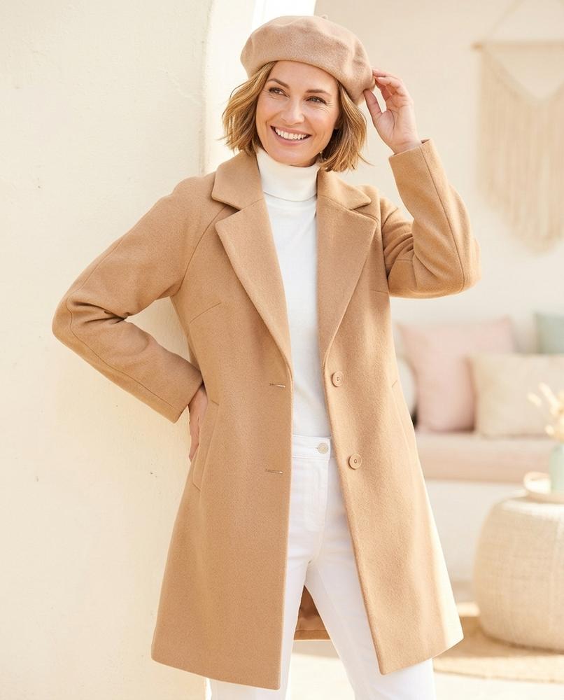 Marvis Mode - Rivan | Zweireihiger Woll Mantel Damen