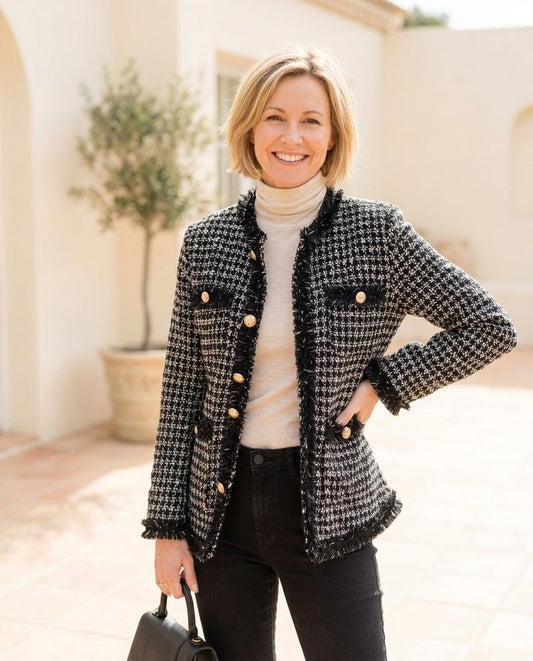 Marvis Mode - Vinur | Strukturiert Gefranst Jacke Damen