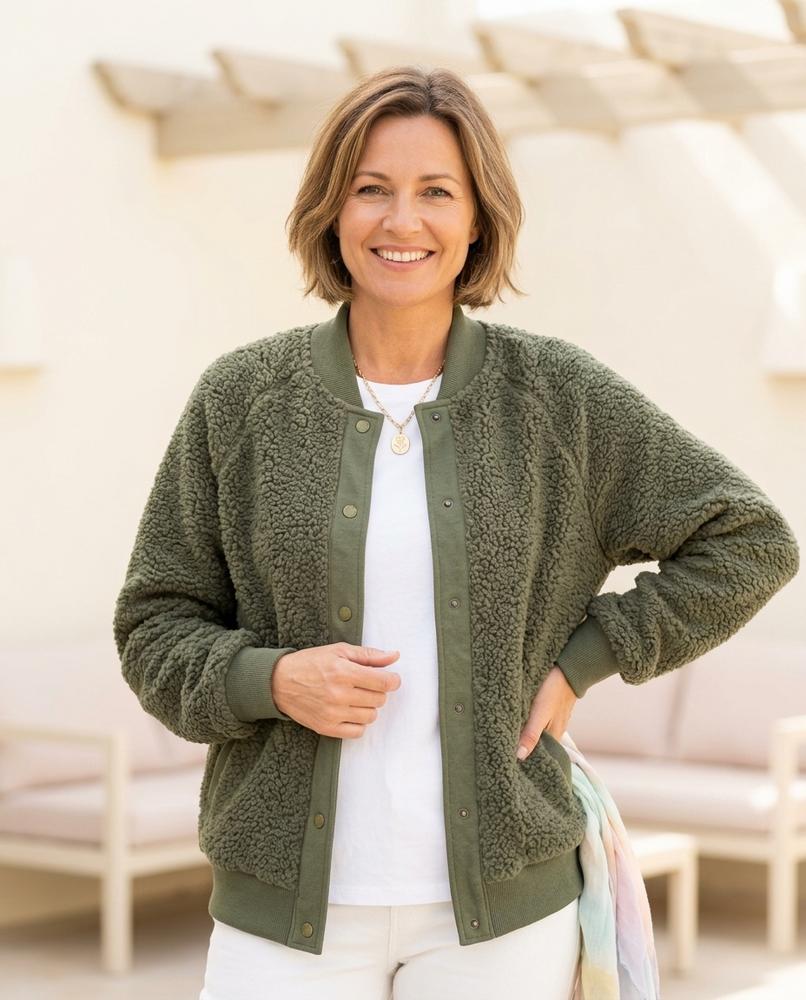Marvis Mode - Eamok | Geknöpfte Teddyfleece Jacke Damen