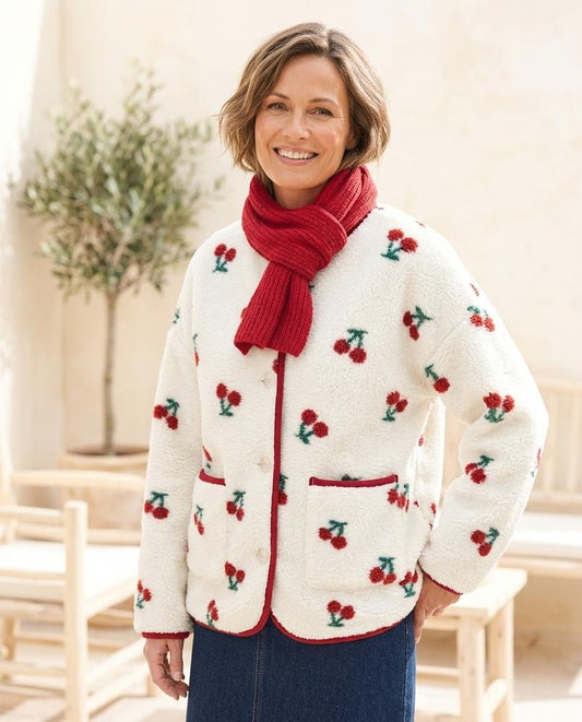 Marvis Mode - Eigus | Bestickt Plüschig Jacke Damen