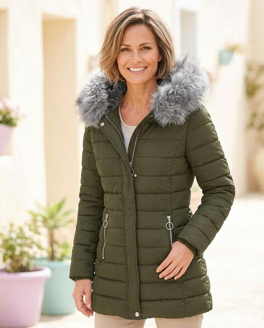Marvis Mode - Citir | Gesteppter Gefütterter Mantel Damen
