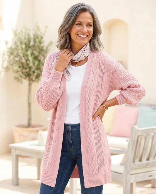 Marvis Mode - Komid | Strukturierter Verschlussloser Cardigan Damen