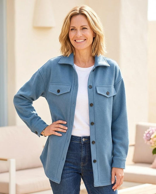 Marvis Mode - Sifon | Geknöpft Gerade Geschnitten Jacke Damen
