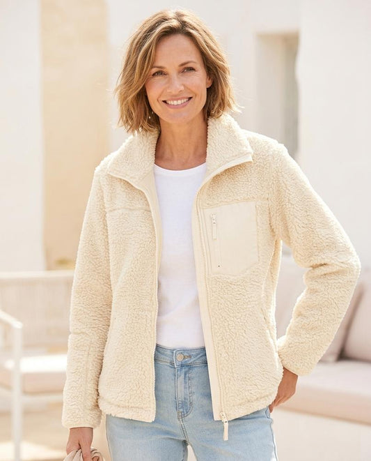Marvis Mode - Nihas | Langärmlige Teddyfleece Jacke Damen