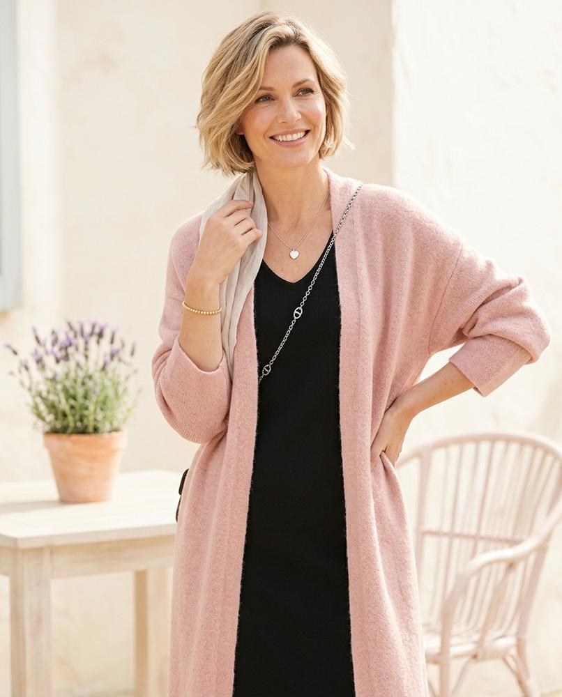 Marvis Mode - Eolol | Langer Gestrickter Cardigan Damen
