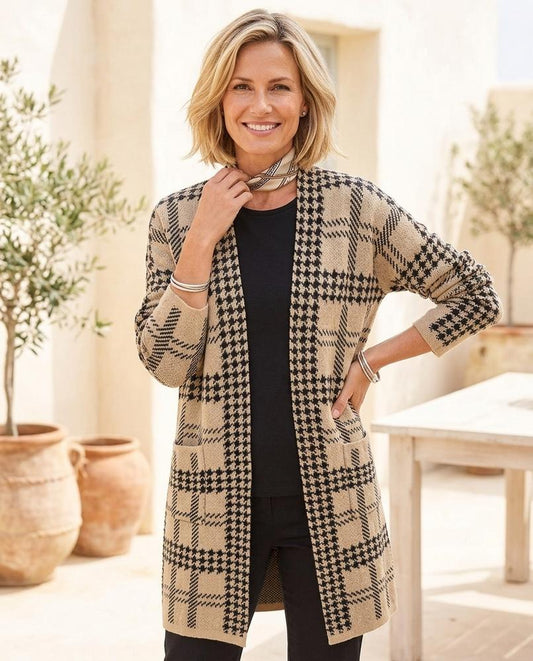 Marvis Mode - Netid | Karierter Offener Cardigan Damen