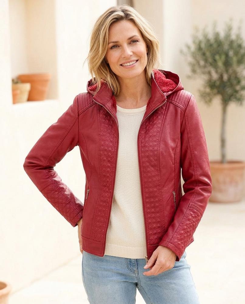 Marvis Mode - Vorer | Gesteppt Gefüttert Lederjacke Damen