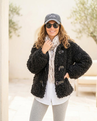 Marvis Mode - Ronik | Plüschig Weit Jacke Damen