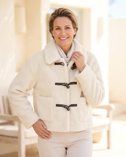 Marvis Mode - Tegam | Plüschige Kurzgeschnittene Jacke Damen