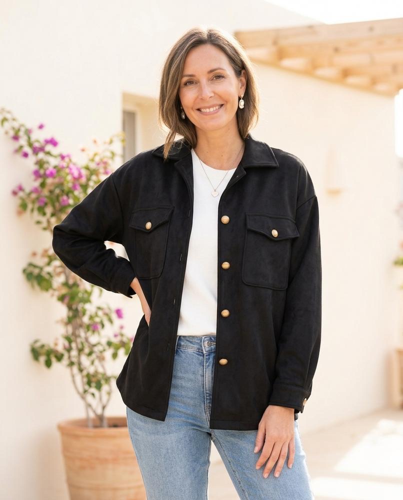 Marvis Mode - Eovit | Geknöpfte Locker Geschnittene Jacke Damen
