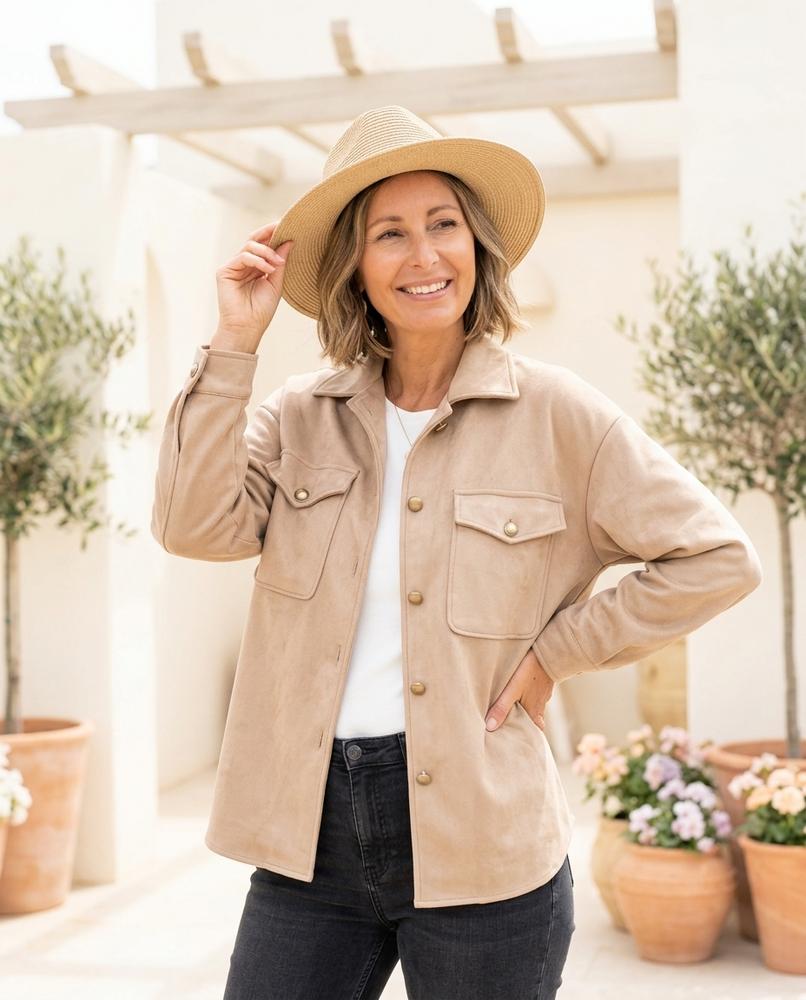 Marvis Mode - Eovit | Geknöpfte Locker Geschnittene Jacke Damen