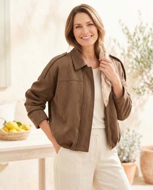 Marvis Mode - Mehil | Veloursartige Blouson-artige Jacke Unisex