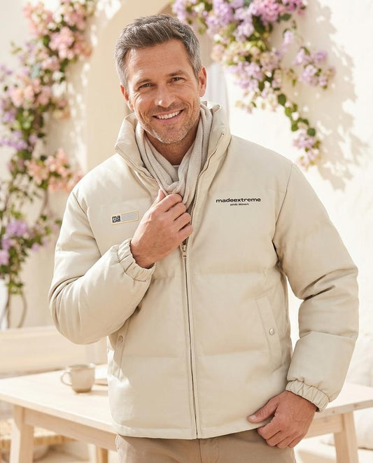 Marvis Mode - Yepav | Wattierte Hochschließende Lederjacke Unisex
